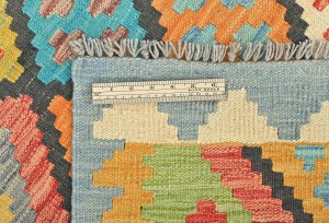 Multicolored Geometric Reversible 4X6 Kilim Oriental Rug