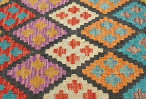 Multicolored Geometric Reversible 4X6 Kilim Oriental Rug