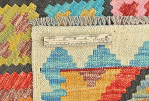 Multicolored Geometric Reversible 4X6 Kilim Oriental Rug