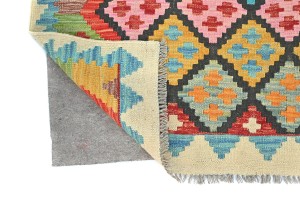 Multicolored Geometric Reversible 4X6 Kilim Oriental Rug