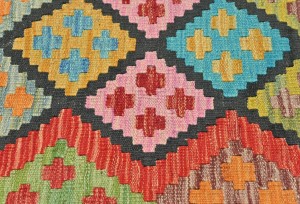Multicolored Geometric Reversible 4X6 Kilim Oriental Rug