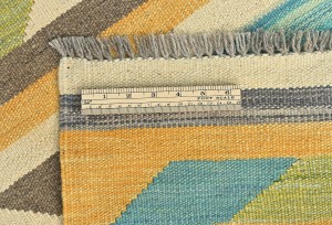 Multicolored Geometric Reversible 4X6 Kilim Oriental Rug