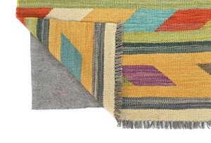 Multicolored Geometric Reversible 4X6 Kilim Oriental Rug