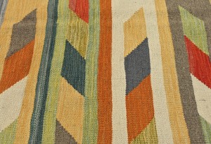 Multicolored Geometric Reversible 4X6 Kilim Oriental Rug
