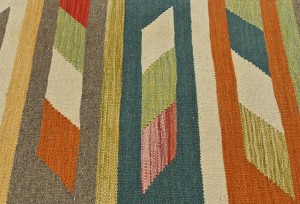 Multicolored Geometric Reversible 4X6 Kilim Oriental Rug