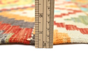 Multicolored Geometric Reversible 4X6 Kilim Oriental Rug