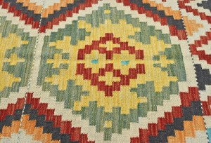 Multicolored Geometric Reversible 4X6 Kilim Oriental Rug