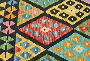 Multicolored Geometric Reversible 4x6 Kilim Oriental Rug