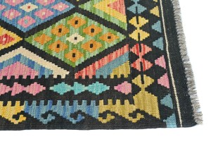 Multicolored Geometric Reversible 4x6 Kilim Oriental Rug