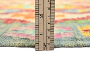 Multicolored Geometric Reversible 5'6 X 6'9 Kilim Oriental Rug