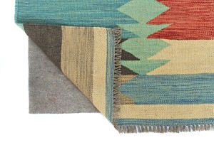 Multicolored Geometric Reversible 7X10 Kilim Oriental Rug