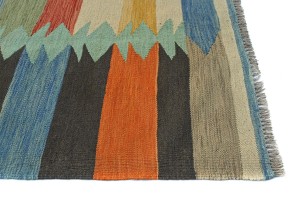 Multicolored Geometric Reversible 7X10 Kilim Oriental Rug