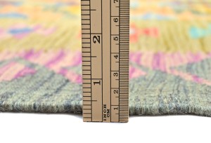 Multicolored Geometric Reversible 7X10 Kilim Oriental Rug