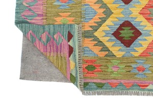 Multicolored Geometric Reversible 7X10 Kilim Oriental Rug