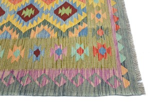 Multicolored Geometric Reversible 7X10 Kilim Oriental Rug