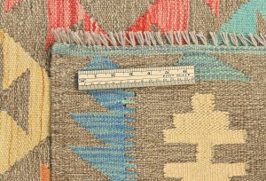 Multicolored Geometric Reversible 6'7X9'6 Kilim Oriental Rug