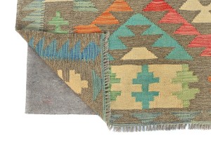 Multicolored Geometric Reversible 6'7X9'6 Kilim Oriental Rug