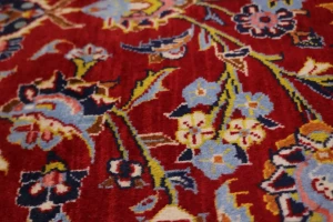 Vintage Red Traditional 10X14 Kashan Persian Rug
