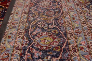 Vintage Red Traditional 10X14 Kashan Persian Rug