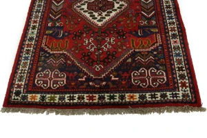 Red Tribal 3'5X5 Shiraz Persian Rug