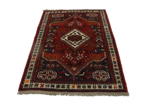 Red Tribal 3'5X5 Shiraz Persian Rug