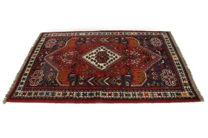 Red Tribal 3'5X5 Shiraz Persian Rug