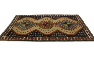 Khaki Tribal 4X7 Ghoochan Persian Rug