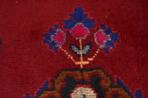 Semi Antique Red Tribal 4X10 Hamedan Persian Runner Rug