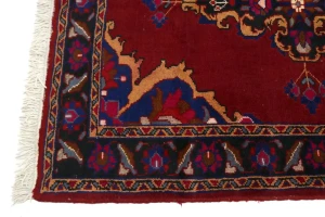 Semi Antique Red Tribal 4X10 Hamedan Persian Runner Rug