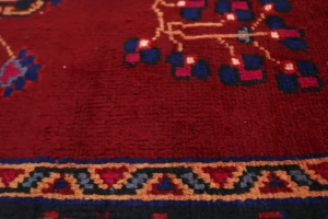 Semi Antique Red Tribal 4X10 Hamedan Persian Runner Rug