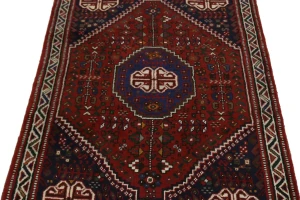 Red Tribal 3'5X5 Shiraz Persian Rug
