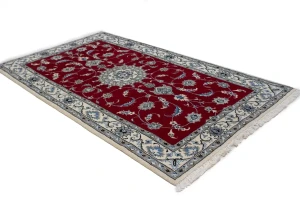 Red Classic Floral 4X7 Nain Kashmar Persian Rug