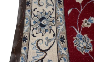 Red Classic Floral 4X7 Nain Kashmar Persian Rug