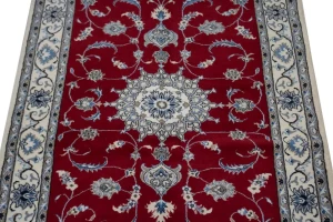 Red Classic Floral 4X7 Nain Kashmar Persian Rug