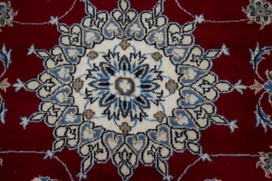 Red Classic Floral 4X7 Nain Kashmar Persian Rug