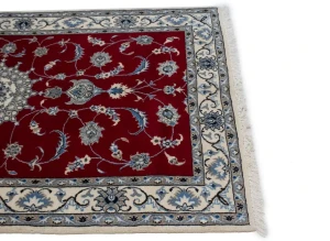 Red Classic Floral 4X7 Nain Kashmar Persian Rug