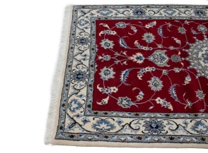 Red Classic Floral 4X7 Nain Kashmar Persian Rug