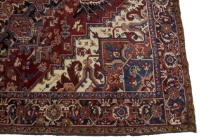 Wine Red Floral 8X11 Heriz Persian Rug