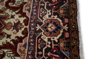 Wine Red Floral 8X11 Heriz Persian Rug