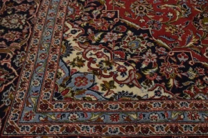 Vintage Red Traditional 10X13 Kashan Persian Rug