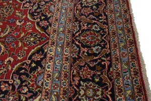 Vintage Red Traditional 10X13 Kashan Persian Rug
