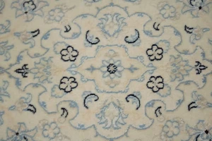Cream Floral Classic 2X5 Traditional Nain Persian Oriental Rug