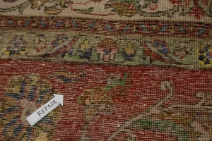 Vintage Red Traditional 9'5X15'4 Tabriz Persian Rug