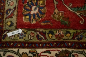 Vintage Red Traditional 9'5X15'4 Tabriz Persian Rug