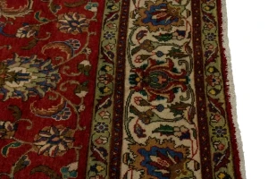 Vintage Red Traditional 9'5X15'4 Tabriz Persian Rug