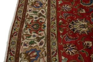 Vintage Red Traditional 9'5X15'4 Tabriz Persian Rug
