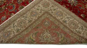 Vintage Red Traditional 9'5X15'4 Tabriz Persian Rug
