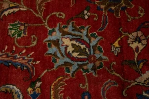Vintage Red Traditional 9'5X15'4 Tabriz Persian Rug