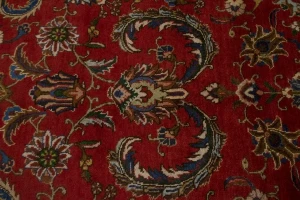 Vintage Red Traditional 9'5X15'4 Tabriz Persian Rug