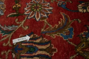 Vintage Red Traditional 9'5X15'4 Tabriz Persian Rug